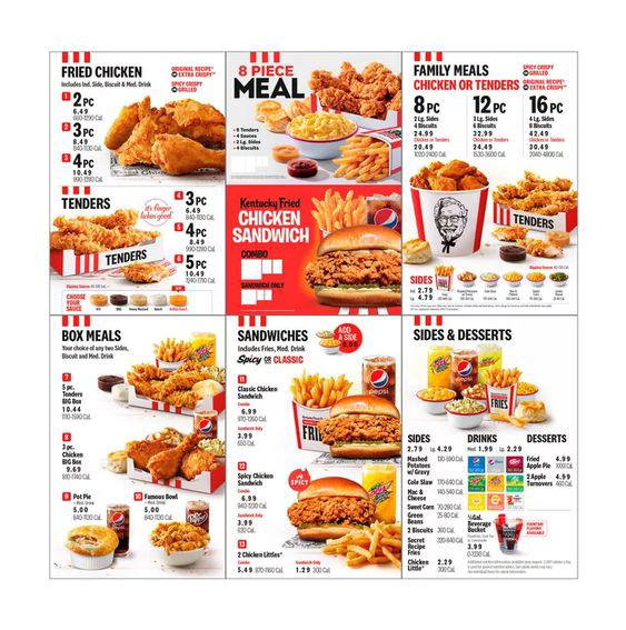 KFC Burger Menu Prices