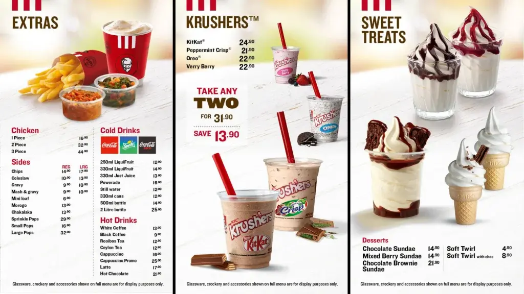 KFC Ice Cream Menu With Prices