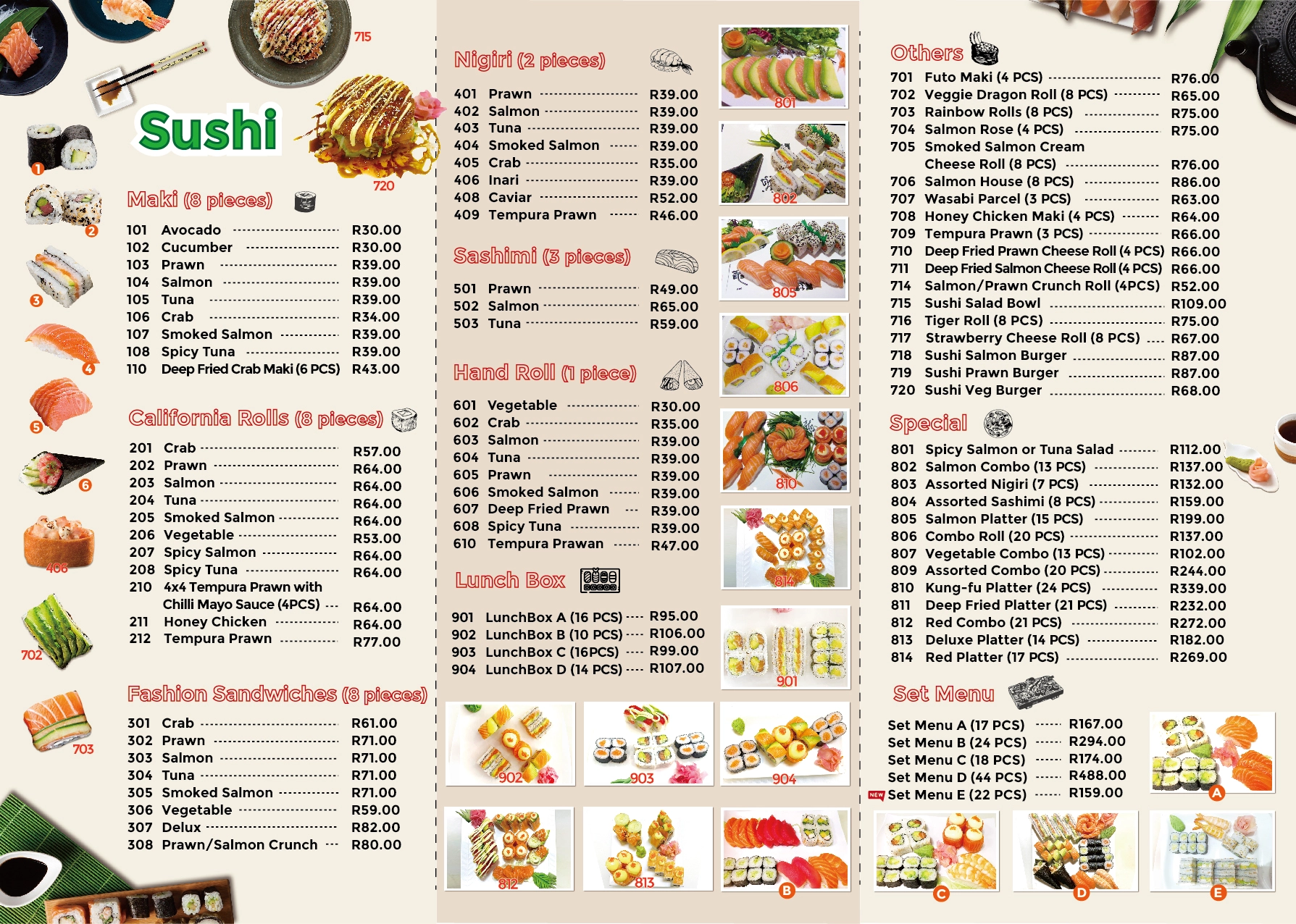 Kung Fu Kitchen Menu With Updated Prices in South Africa