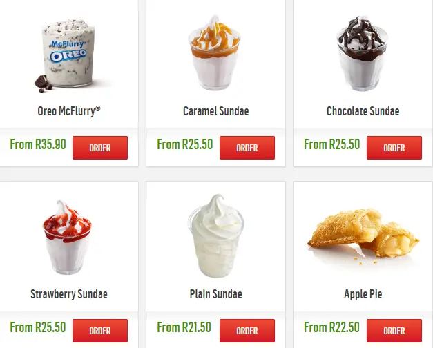 McDonald’s Dessert Menu Prices