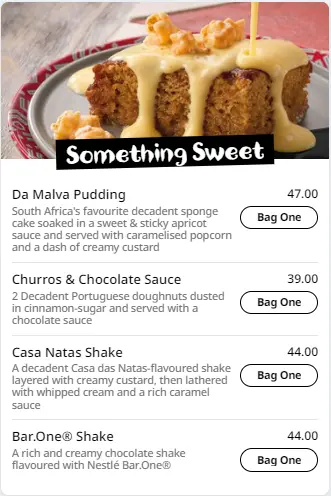 Nando's Dessert Menu Prices