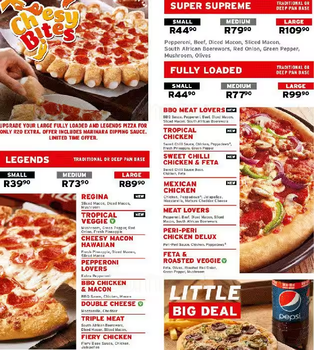 Pizza Hut latest menu