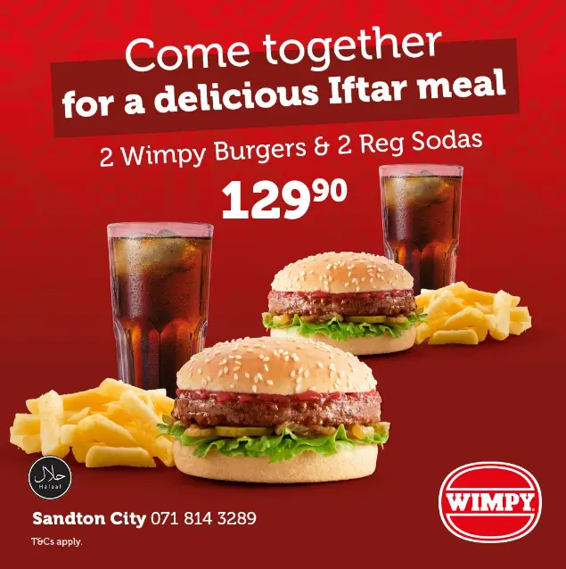 Wimpy Breakfast Burgers Menu