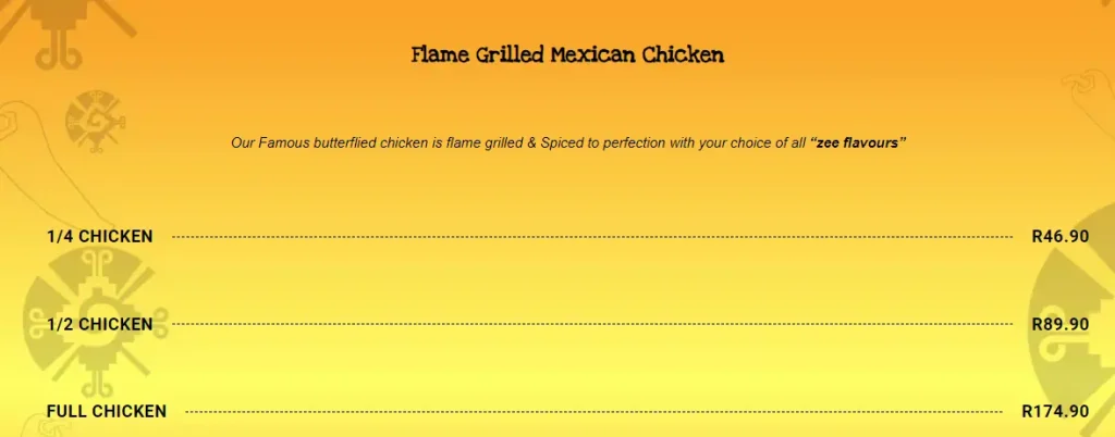 Mochachos Family Menu