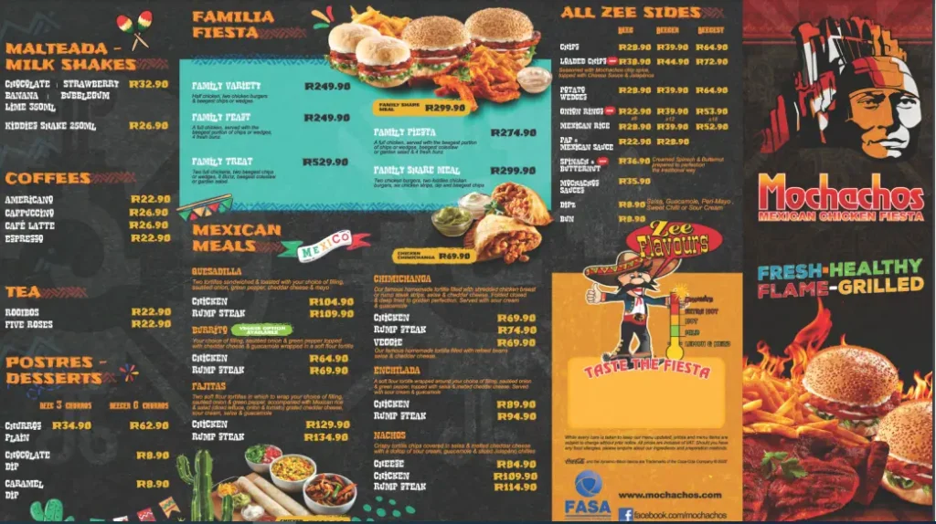 Mochachos Popular Items Menu